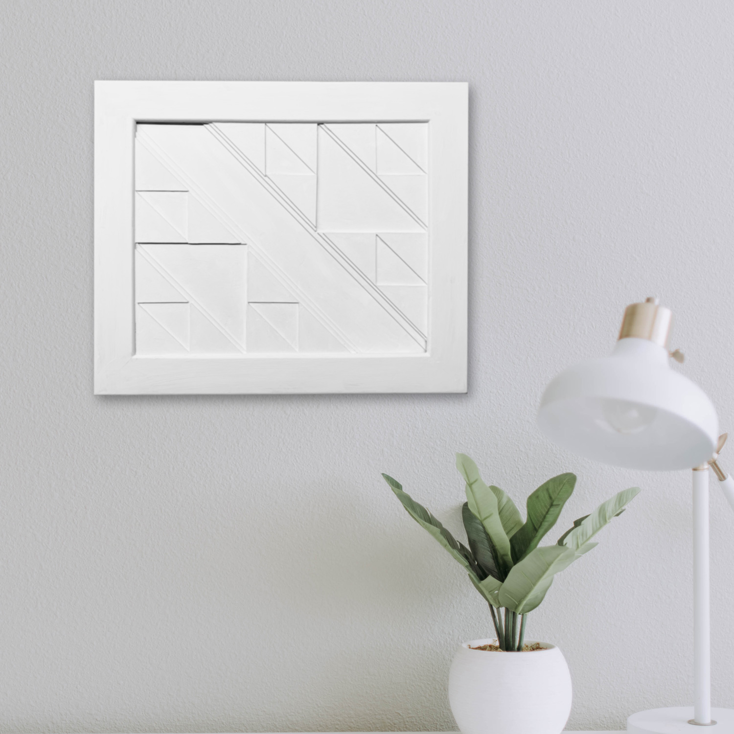 Image of Layer 04 Framed Triangular Minimalist Geometric Wall Art on Etsy